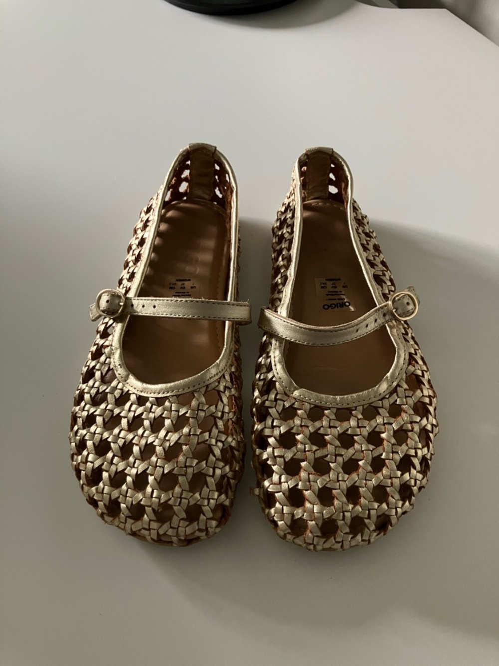 The Women's Woven Ballerina Mary Jane by Anya Origo barefoot shoes